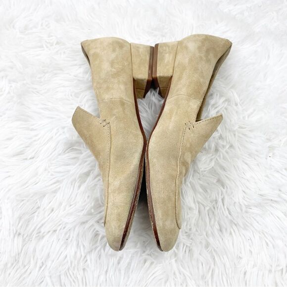 Vince Fauna Slip-On Almond Toe Suede Leather Loafers - Picture 6 of 10